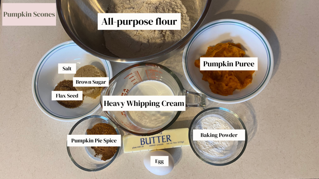 pumpkin Scone ingredients