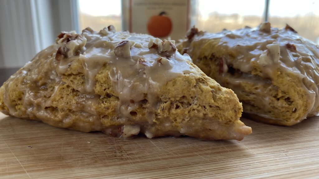 close up of finished scones