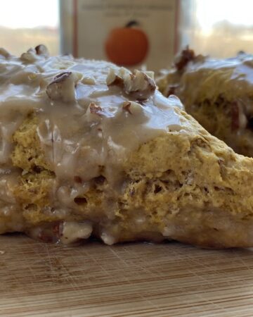 close up of finished scones
