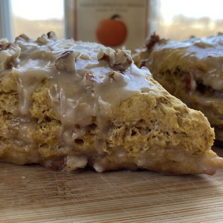 close up of finished scones
