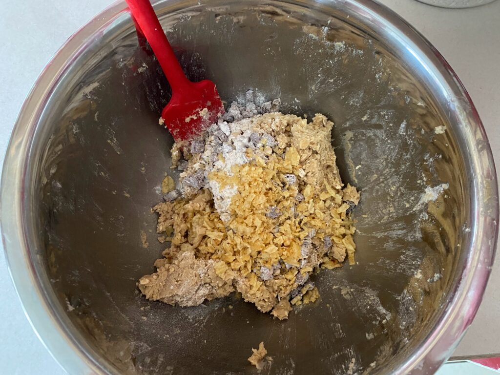 add chip and dates to cookie batter