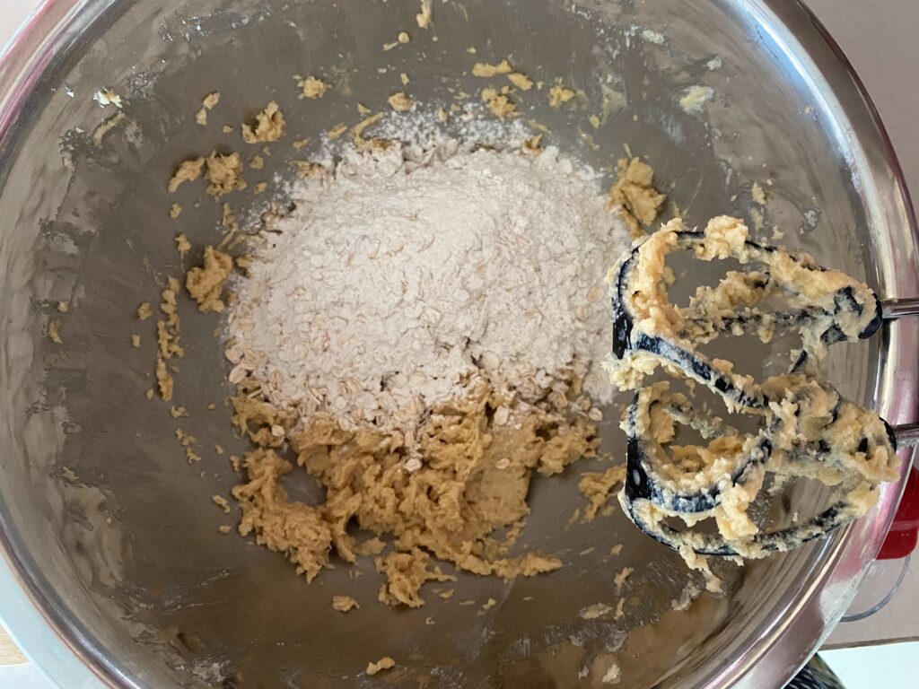 Add dry ingredients to wet