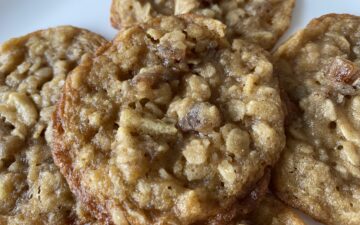 Oat & Date Chippers Cookie on Plate close up