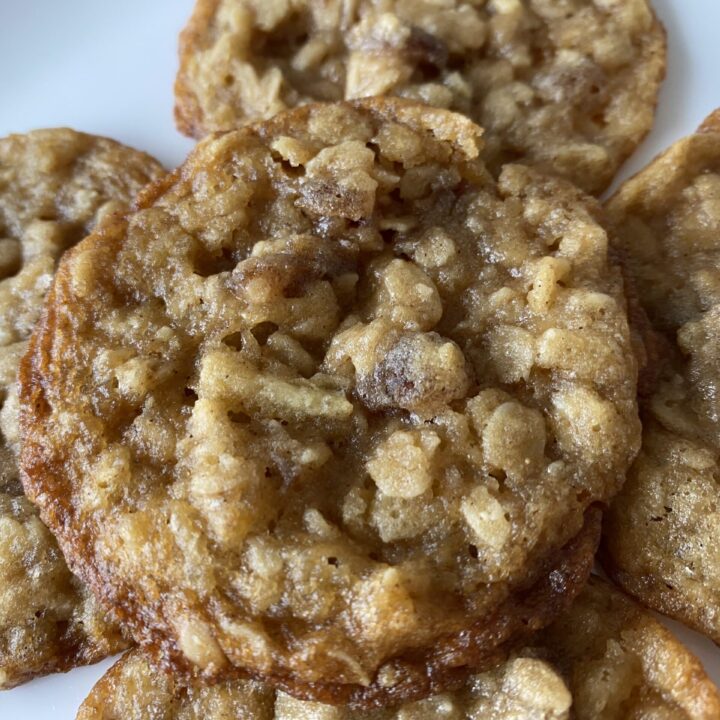 Oat & Date Chippers Cookie on Plate close up